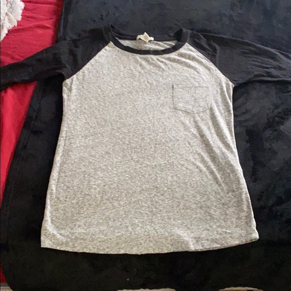 Gray and black shirt